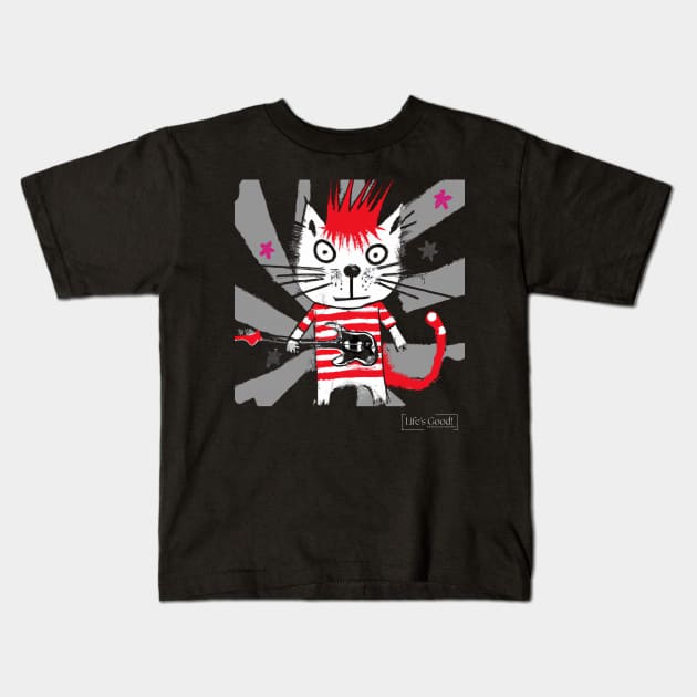 crazy cat Kids T-Shirt by Arte&CulturaMX